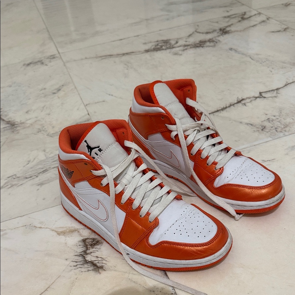 Nike Women's Sneakers - Orange and White